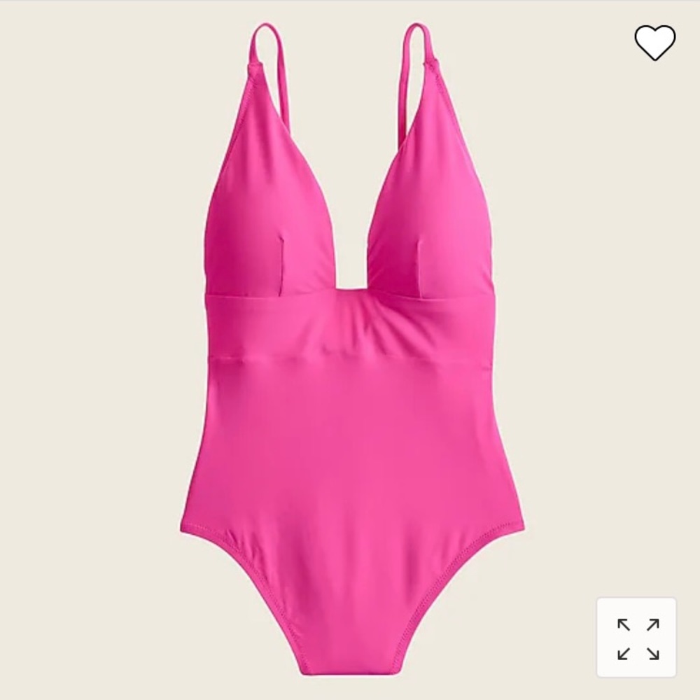 J Crew Deep V-neck french one-piece swimsuit